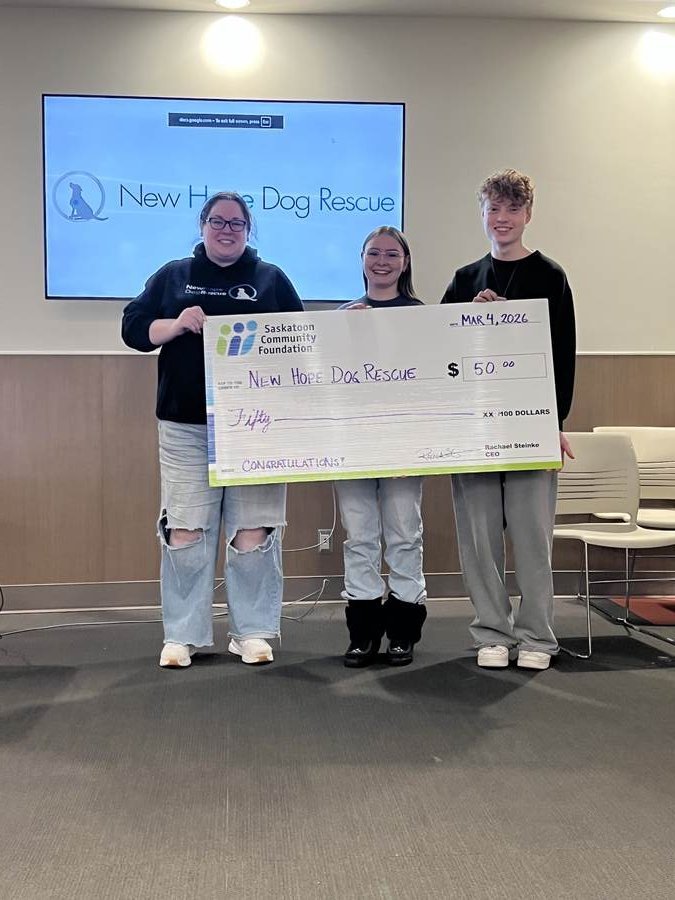 Runner-up cheque presentation to FoodBridge Alliance